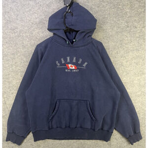 Canadian Country Collection Hoodie Men's XL Blue Est. 1867 Pullover Drawstring